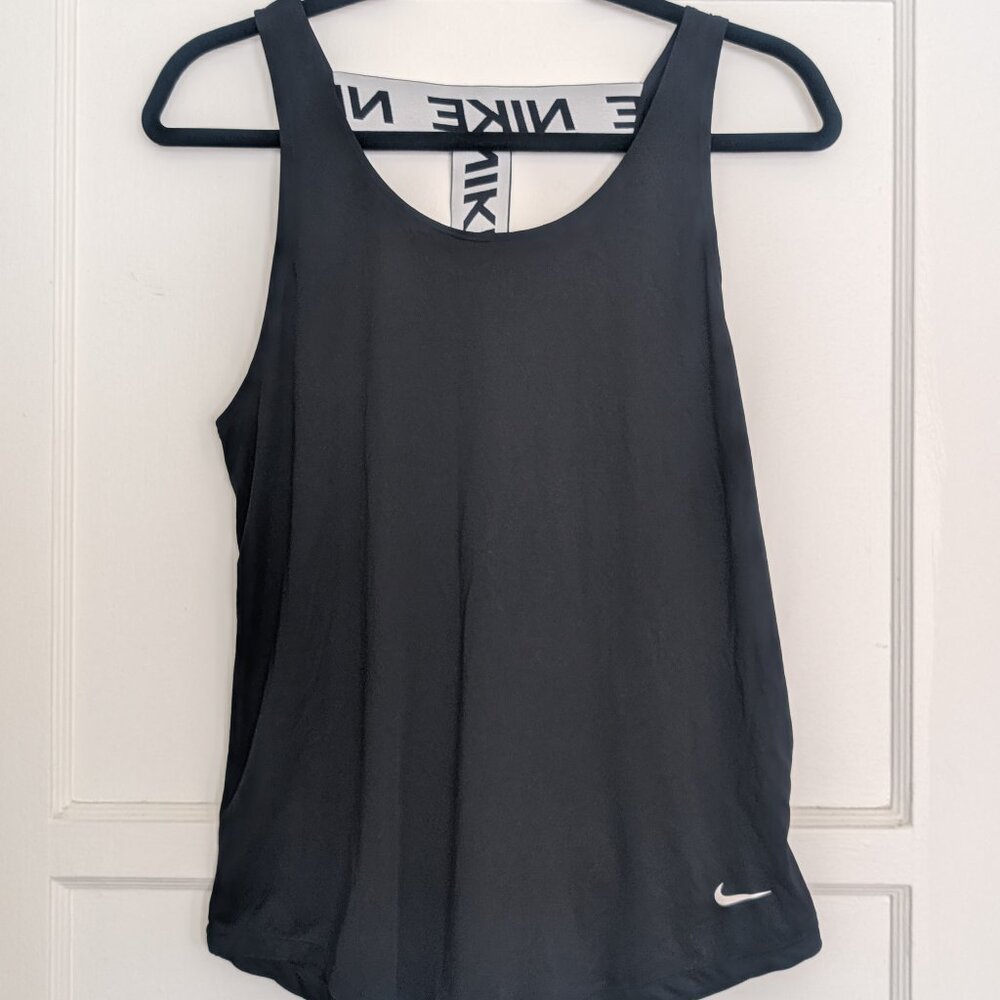 Nike Dri-Fit Racer Back Tank Top Singlet - Black Medium